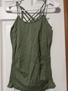 Strappy Olive Green Women's Camisole Tank Top